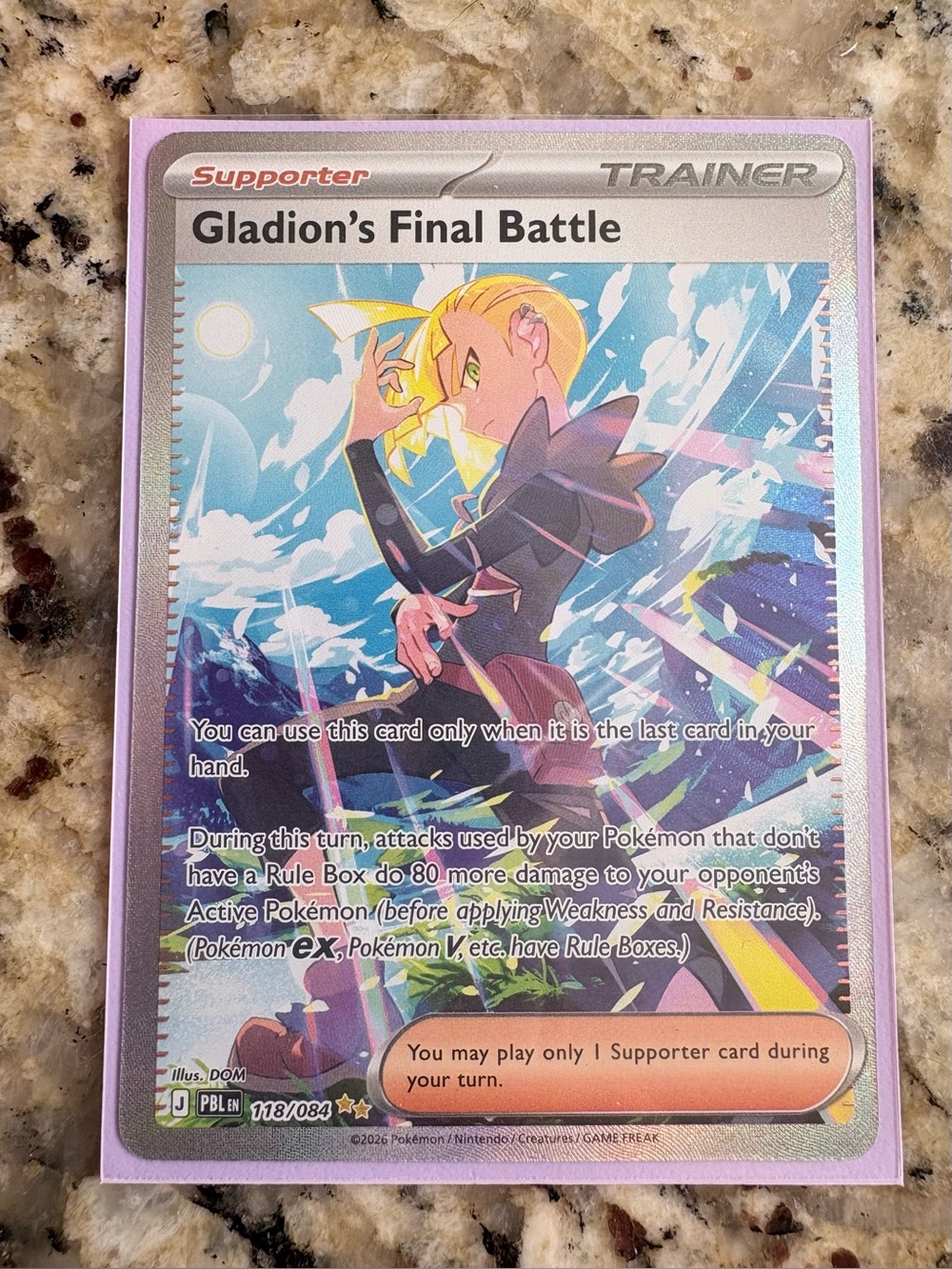 Gladion's Final Battle 118/084 Me05: Pitch Black SIR